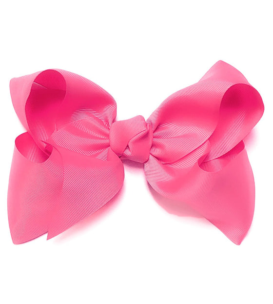 7.5" WIDE HAIR BOW HOT PINK.  12PCS/$18.00 BW-156-P