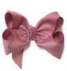 ROSY MAUVE 7.5" WIDE HAIR BOW. 12PCS/$18.00 BW-165-P