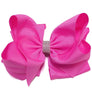 GARDEN ROSE RHINESTONE HAIR BOW. 6.5" WIDE 5PCS/$10.00  BW-183-S