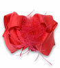 LA ROSA FEATHER HAIR BOW 7.5 WIDE 4PCS/$10.00 BW-198-F