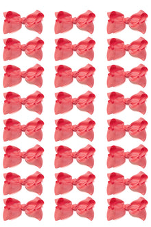  CORAL ROSE  4IN WIDE BOWS 24PCS/$7.50 BW-210-4