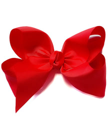  POPPY RED 7.5" WIDE HAIR BOW. 12PCS$18.00 BW-235-P