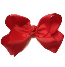  HOT RED 7.5" WIDE HAIR BOWS 12PCS/$18.00 BW-252-P