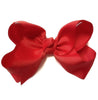 HOT RED 7.5" WIDE HAIR BOWS 12PCS/$18.00 BW-252-P