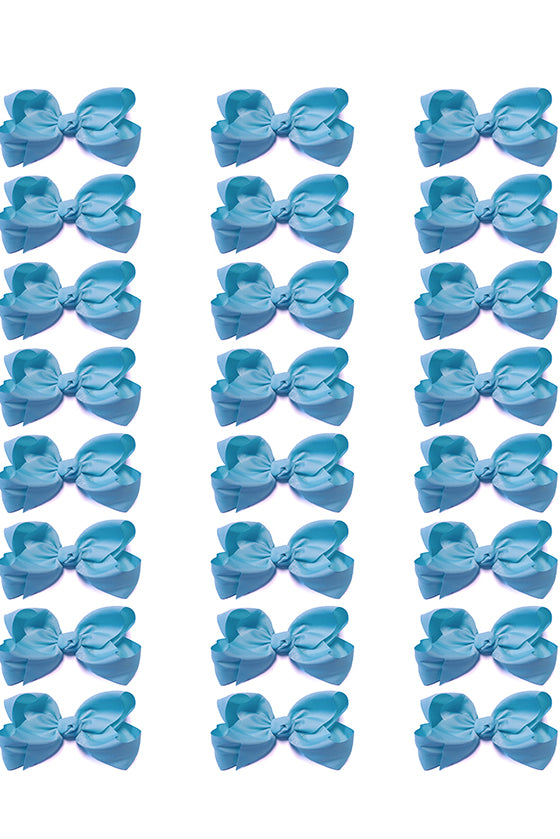 TURQUOISE 4IN WIDE BOWS 24 PCS/$7.50  BW-340-4