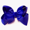 ELECTRIC BLUE 7.5" WIDE HAIR BOWS. 12PCS/$18.00 BW-352-P