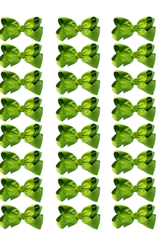 BUD GREEN BOWS 4IN WIDE 24PCS/$7.50 BW-549-4