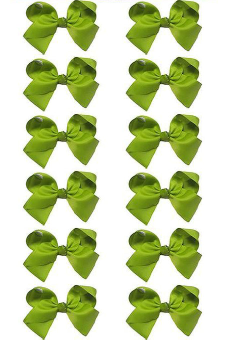 BUD GREEN BOWS 5.5IN WIDE 12PCS/$6.50 BW-549-5