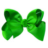 CLASSICAL GREEN 7.5" WIDE HAIR BOWS. 12PCS/$18.00 BW-579-P