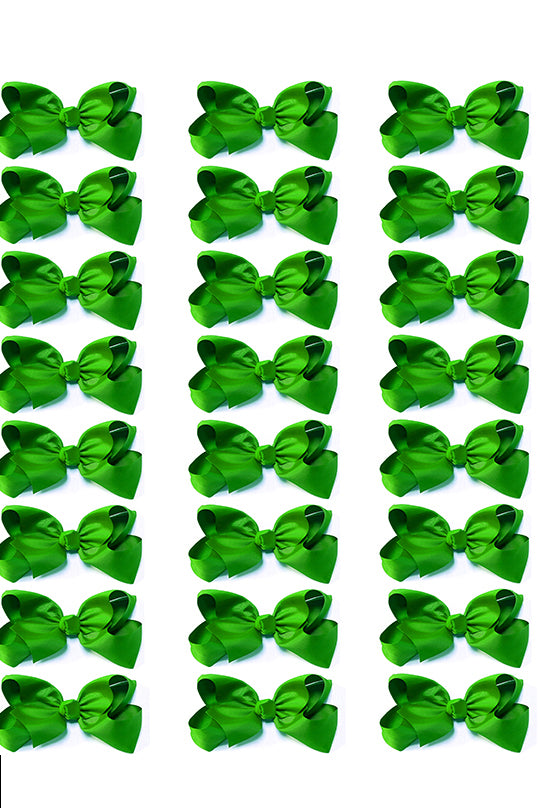 EMERALD GREEN BOWS 4IN WIDE 24PCS/$7.50  BW-580-4
