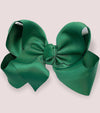 FOREST GREEN 7.5" WIDE HAIR BOWS. 12PCS/$18.00 BW-587-P