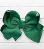 FOREST GREEN 7.5" WIDE HAIR BOWS. 12PCS/$18.00 BW-587-P