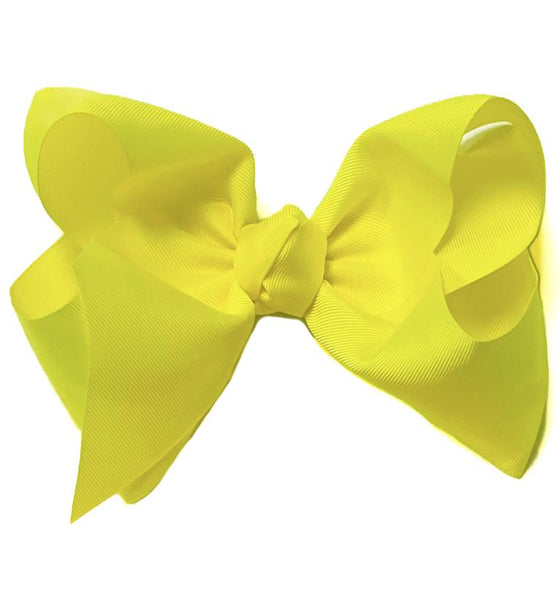 LEMON 7.5' WIDE HAIR BOWS. 12PCS/$18.00 BW-640-P