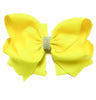 LEMON RHINESTONE BOW 6.5 " WIDE 5PCS/$10.00 BW-640-S