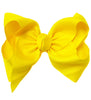 DAFFODIL 7.5" WIDE HAIR BOWS. 12PCS/$18.00  BW-645-P