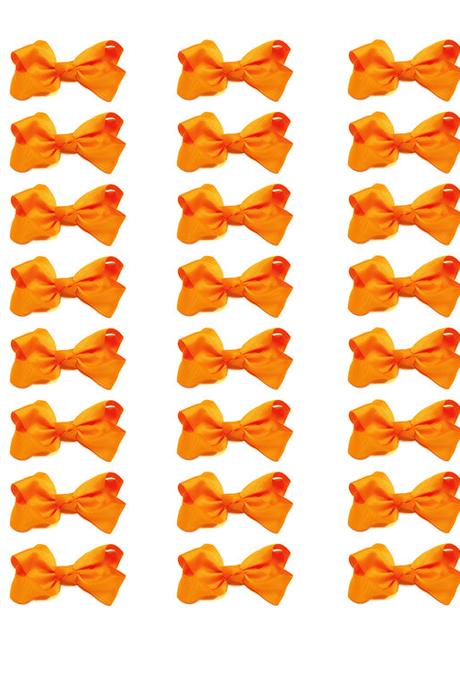 TANGERINE BOWS 4IN WIDE 24PCS/$7.50  BW-668-4