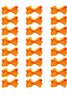 TANGERINE BOWS 4IN WIDE 24PCS/$7.50  BW-668-4