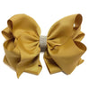 PALE GOLD RHINESTONE HAIR BOW. 6.5" WIDE 5PCS/$10.00. BW-693-S