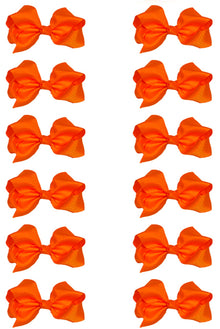  ORANGE BOWS 5.5IN WIDE 12PCS/$7.50  BW-750-5