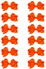 ORANGE BOWS 5.5IN WIDE 12PCS/$7.50  BW-750-5