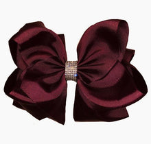  RAISIN HAIR BOW WITH RHINESTONES. 6.5" WIDE 5PCS/$10.00 BW-793-S