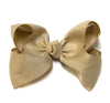 TAN 7.5" HAIR BOWS. 12PCS/$18.00 BW-835-P