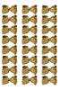 KHAKI BOWS 4IN WIDE 24PCS/$7.50 BW-837-4