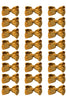 GOLDEN BROWN BOWS 4IN WIDE 24PCS/$7.50 BW-846-4