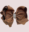 TURFAN DOUBLE LAYER RHINESTONE HAIR BOWS 6.5"WIDE 5PCS/$10.00 BW-847-S