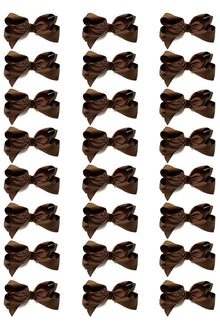  BROWN BOWS 4IN WIDE 24PCS/$7.50 BW-850-4