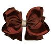 868 CAPPUCCINO RHINESTONE HAIR BOW, 6.5" WIDE 5PCS/$10.00  BW-868-S