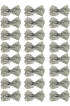 SILVER 4IN WIDE BOWS 24PCS/$7.50 BW-SILVER-4