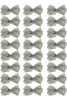 SILVER 4IN WIDE BOWS 24PCS/$7.50 BW-SILVER-4