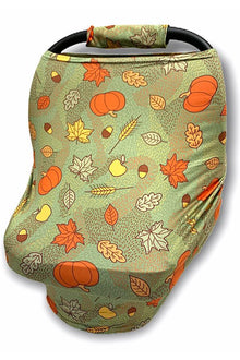  OAK LEAVES  PRINTED ON GREEN CAR SEAT COVER. CZ-DLH1830K