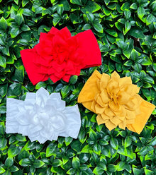  5" FLOWER HEDBAND FOR BABY, VERY SOFT & STRETCHABLE FABRIC. (5PCS/$12.50) AVAILABLE IN 3 COLORS. HHB-2022-G2