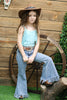 BLEACHED DISTRESSED DENIM BOOTCUT PANTS. PNG651522055-AMY