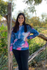 Women tie dye printed sweatshirt with hoodie. DRCXSY-581069 NAYDINE