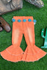 ORANGE DOUBLE LAYER DENIM BELL PANTS.  KISSY-2020-18JEANNE