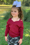 MAROON COLD SHOULDER TOP.   MY-950352AMY