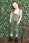 GREEN DISTRESSED DENIM OVERALL. LC-PN-215923 WENDY