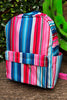 MULTI-COLOR STRIPE PRINTED MEDIUM SIZE BACKPACK. BP-2023-D