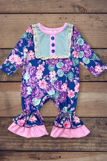  FLORAL BABY ROMPER WITH EMBROIDERED DETAIL. LC-RP-2113542 SOL