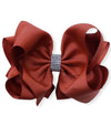 RUST DOUBLE LAYER 6.5" WIDE DOUBLE LAYER HAIR BOWS. 5PCS/$10.00 BW-780-S