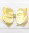 CANDLELIGHT DOUBLE LAYER HAIR BOW W/ RHINESTONES 6.5"WIDE (5PCS/$10.00)  BW-820-S