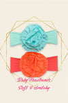 5" RUFFLE HEADBANDS, STRETCHY & SOFT BABY APPROVED. 5PCS/$12.50 HB-2023-B