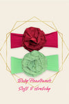 5" RUFFLE HEADBANDS, STRETCHY & SOFT BABY APPROVED. 5PCS/$12.50 HB-2023-D