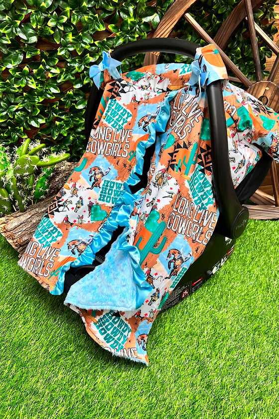 LONG LIVE  COWGIRLS / HOWDY HOWDY PRINTED CAR SEAT COVER. ZYTG15153002