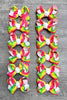 TIE DYE PRINTED   HAIRBOWS 12PCS BW-DSG-TIE DYE