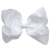 WHITE 4IN WIDE BOWS 24PCS/$7.50 BW-029-4