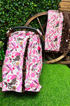 PINK WESTERN BABY" CAR SEAT COVER. ZYTG15153001